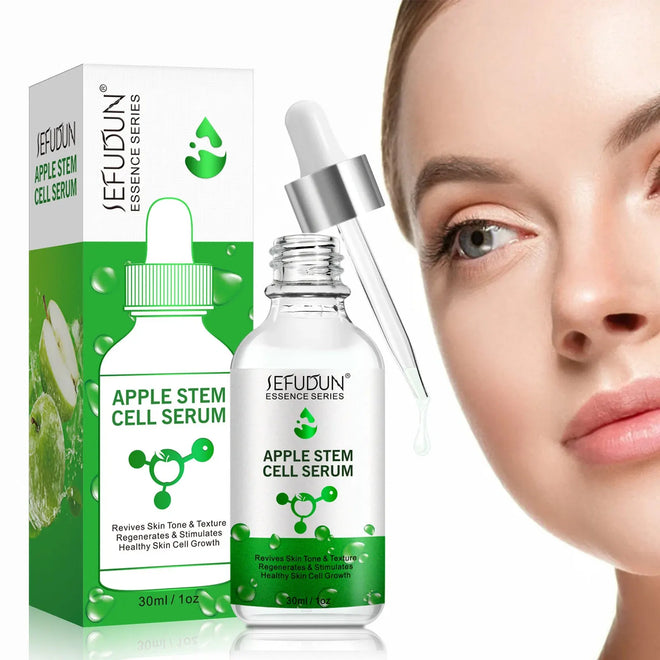 SEFUDUN Apple Stem Cell Serum – 30ml Anti-Aging Moisturizer with Hyaluronic Acid & Antioxidants