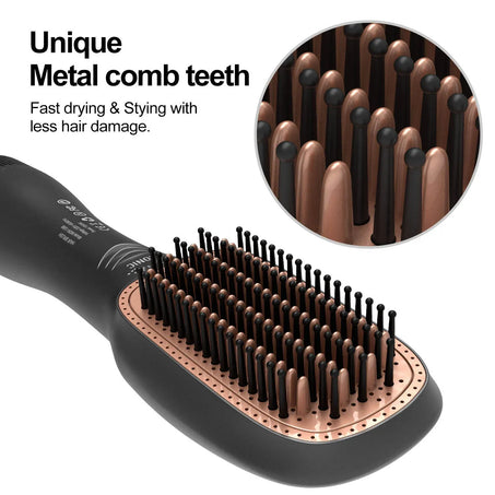 3-in-1 Hot Air Brush – Hair Dryer, Curler & Straightener Styling Tool
