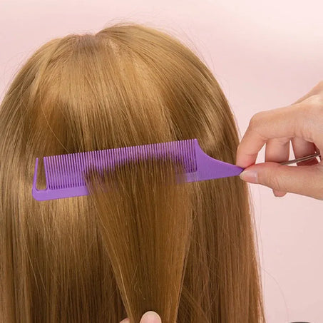 Wholesale Custom Logo Curved Rat Tail Comb – Heat-Resistant Steel Braiding & Parting Comb (C-Shape)